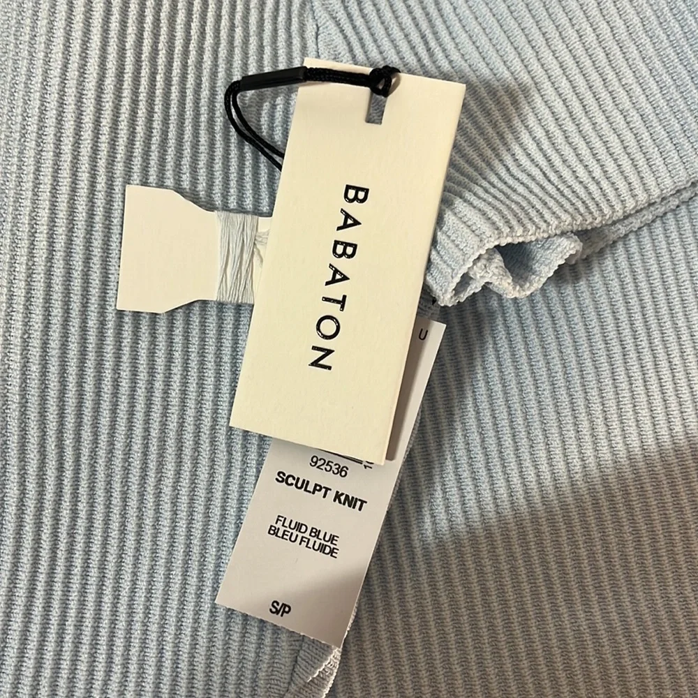 COPY - Aritzia color fluid blue Sculpt Knit Squareneck Top - Picture 3 of 7